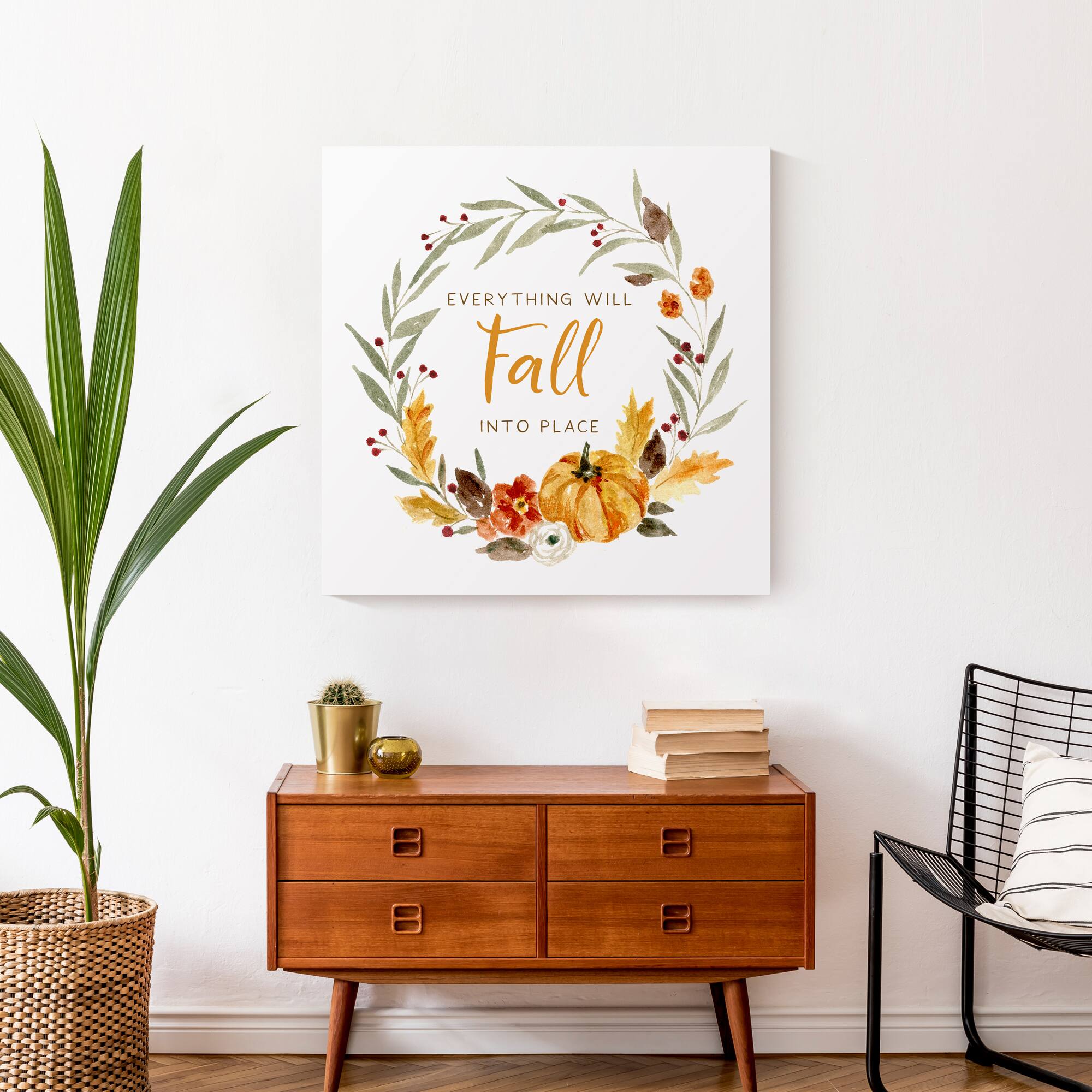 Fall Into Place Canvas Wall Art